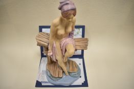 A figure after William Russell Flint by Michael Sutty of June Caprice limited edition with