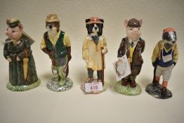Five Beswick figures from the English folk collection.