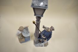 A Lladro figure' Lamplighter' 5205 af, Lladro girl at sink