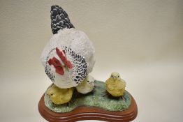 A Border fine arts figure study by Russell Willis Hen and Chicks no. A0162