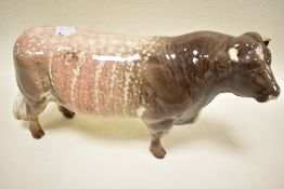 A Beswick figure, Shorthorn Bull bearing mark for Champion Gwerstly Lord Oxford