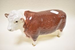 A figure study of a Beswick Hereford bull