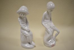 Two figure studies by Pauline Shone for Spode Simon and Joanna