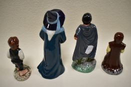 Four Royal Doulton figures from the middle earth collection, Gandalf and Aragorn(no backstamps)
