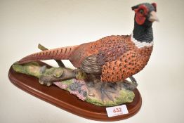 A figure study by Russell Willis of a Pheasant by Border Fine Arts