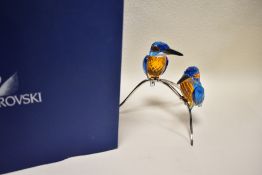 A Swarovski Crystal Paradise model, Kingfishers, boxed, with certificate