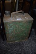 A genuine oil can for Shell Motor Spirit with matching cap