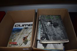 Mountaineering. Two cartons of Crags and Climb Magazines. (quantity)