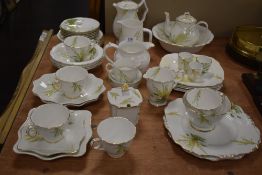 An art deco design part tea service by Royal Stafford in the Broom design