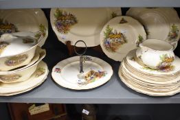 A selection of Alfred Meakin Cottage pattern dinner wares, to include tureens, cake stand, meat