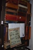 Two boxes of vintage library volumes
