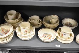 A large selection of Wedgwood 'Bunnykins' tea and dinner wares, to include baby feeding bowls,