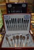 Two cased canteen of cutlery both by Viners in the Kings Royale and Victorian Rose