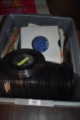 A large box of seven inch singles with the bulk being 1960's - viewing recommended