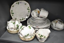 Two partial tes sets including Colclough with ivy pattern to white ground and Seltmann Weildon