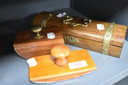 An early 20th century pen box and two blotters.