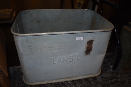 A vintage aluminium laundry or similar tub for Lansil Lancaster