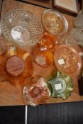 A selection of Victorian carnival glass including Dugan Garden path and Fenton Colin Det