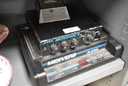 Two Alesis effects units (midiverb and microverb II) and a Banana tuner