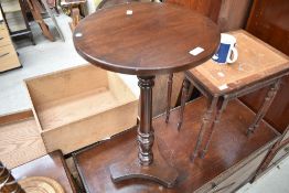 A 19th Century and later pedestal table having William IV style base , turned column and possibly