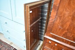 A large gilt frame over mantel or wall mirror, approx. 90 x 135cm