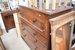 A Victorian mahogany chest of four long drawers