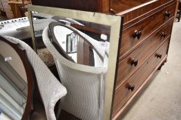 A modern over mantel wall mirror