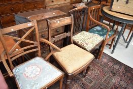 Four assorted period chairs