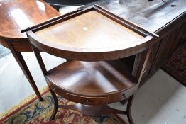 A 19th Century mahogany corner washstand
