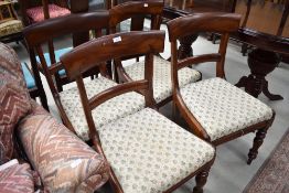 A set of four 19th Century mahogany dining chairs