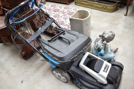 A MacAllister electric lawnmower, cuts through midfield well