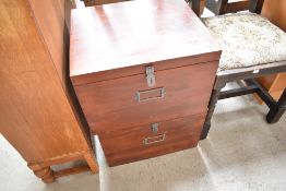 Two stained frame storage boxes