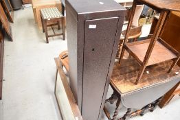A metal gun cabinet