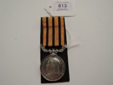 A British South Africa Company Medal Matabeleland 1893 with ribbon to 1836 Lcr.Corps.S.Burrows.B.B.