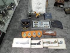 A collection of RAF related items including 4 plaques, Royal Air Force Memorial Johannesburg 1977,