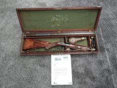A William Powell of Birmingham Percussion Single Barrel Powell Cape Rifle in original fitted wood