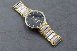 A gent's Longines sapphire wrist watch no:1680518/28516158, having baton numeral dial to black