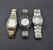 Three gents fashion wrist watches including Goldlis & Louis Valentin etc