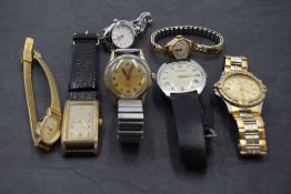 Seven assorted wrist watches including Rotary, Oris, Roamer etc