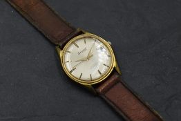 A gents vintage Accurist automatic wrist watch A21Swiss having baton numeral dial with date aperture