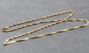 A 9ct gold open rope chain, approx 19' & 3.7g