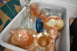 A selection of glass wares including cocktail decanter