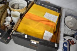 A selection of vintage curtains or fabrics