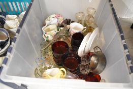 A selection of ceramics and glass wares