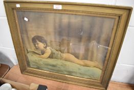 A Victorian print of a child