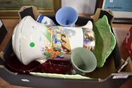 A selection of ceramics and glass wares
