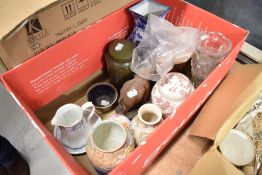 A selection of ceramics including ginger jar