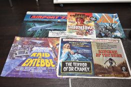 Four genuine vintage film quad posters of cult and horror interest including Revenge of the Dead and