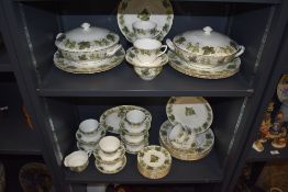 A large part dinner and breakfast service by Royal Worcester in the Worcester Hop design