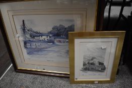 Two modern prints of country landscapes to include two signed and limited prints, Matterdale end